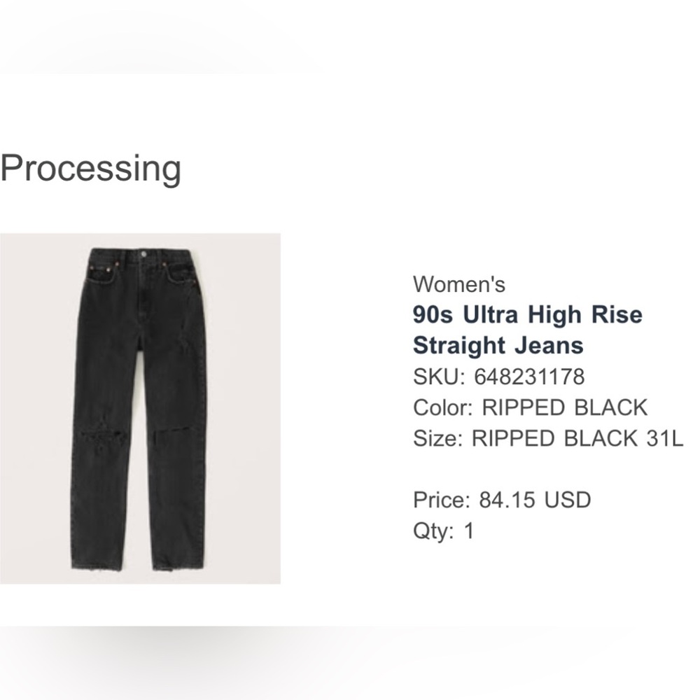 Abercrombie and Fitch 90s ultra high rise straight jeans